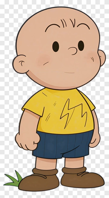 Cartoon Boy With Yellow Shirt And Blue Shorts PNG