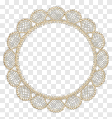 Elegant Pearl Decorative Frame PNG