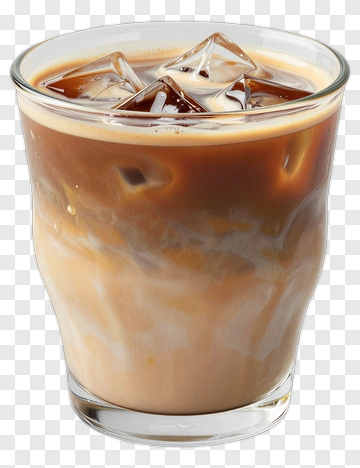 Iced Coffee With Ice Cubes PNG
