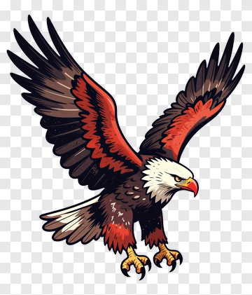 Cartoon Eagle In Flight PNG