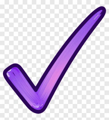 Purple Check Mark PNG