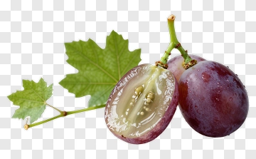 Fresh Grapes With Leaf PNG