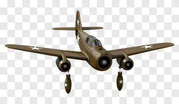 Military Aircraft With Bombs PNG