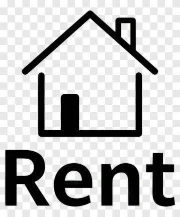 House Icon With Rent Text PNG