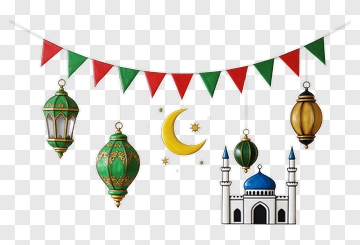 Islamic Lanterns And Mosque Decoration For Ramadan PNG