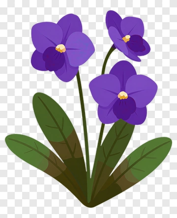 Purple Orchid Flower PNG