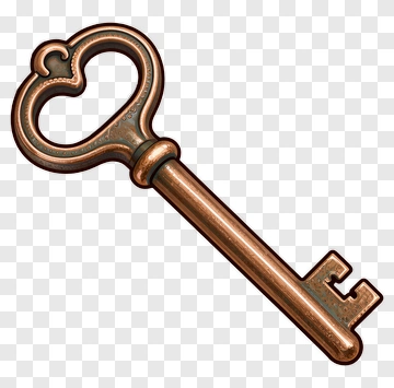 Heart-Shaped Key PNG