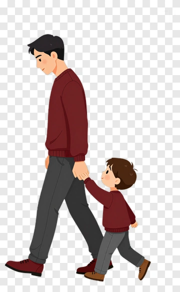 Father And Son Holding Hands PNG