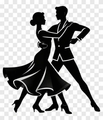 Dancing Couple In Elegant Pose PNG