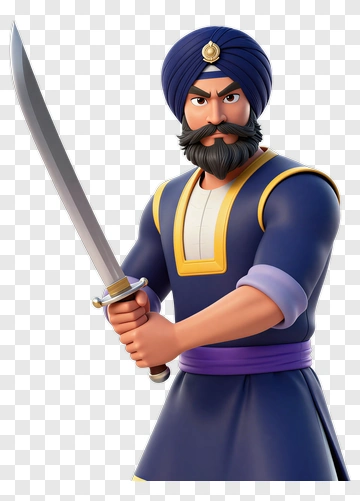 3D Warrior Holding A Sword PNG