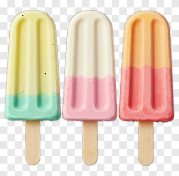 Colorful Ice Cream Popsicles PNG
