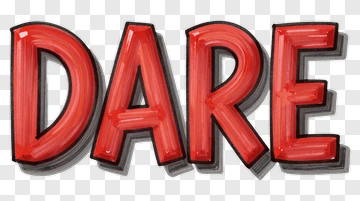 Red Dare Text Illustration PNG
