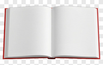 Open Blank Notebook With Red Cover PNG