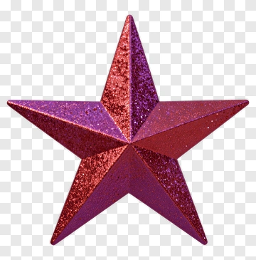 Glittery Red Star PNG