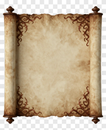 Old Scroll With Decorative Edges PNG