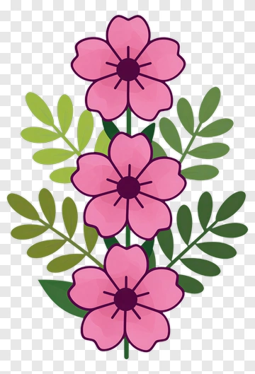 Colorful Floral Arrangement With Pink Flowers PNG