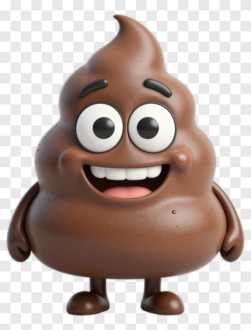 Cartoon Poop Emoji Character PNG