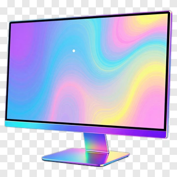 Colorful Computer Monitor PNG
