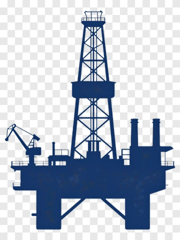 Oil Rig Silhouette PNG