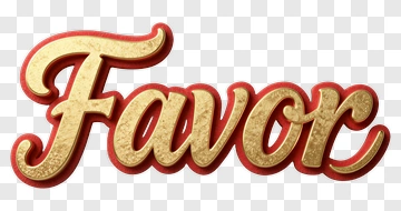 Favor Text Design PNG