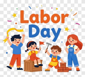 Labor Day Celebration With Children Playing PNG