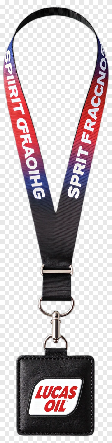 Lucas Oil Lanyard With Badge Holder PNG