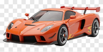 Sports Car With Red And Black Design PNG