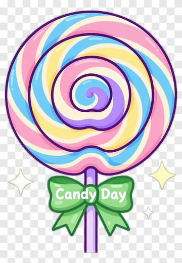 Colorful Lollipop For Candy Day PNG