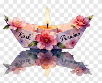 Decorative Candle Holder For Kark Purnima PNG