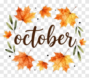 October Leaves Design PNG