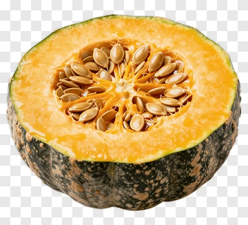 Cut Pumpkin With Seeds PNG