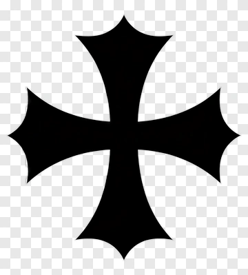 Black Maltese Cross Symbol PNG