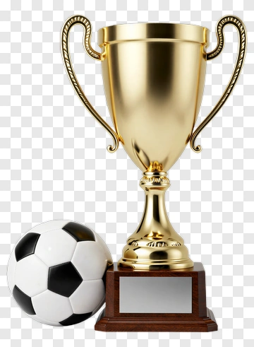 Soccer Trophy And Ball PNG