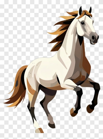 3D Horse Running PNG