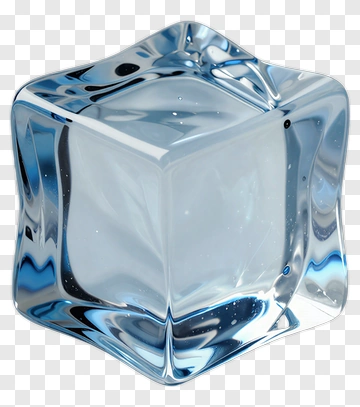 Clear Star-Shaped Ice Cube PNG