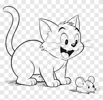 Cartoon Cat And Mouse PNG