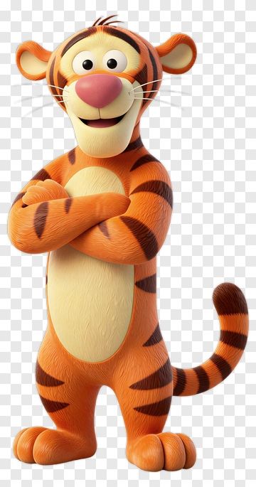 Cartoon Tiger Character PNG