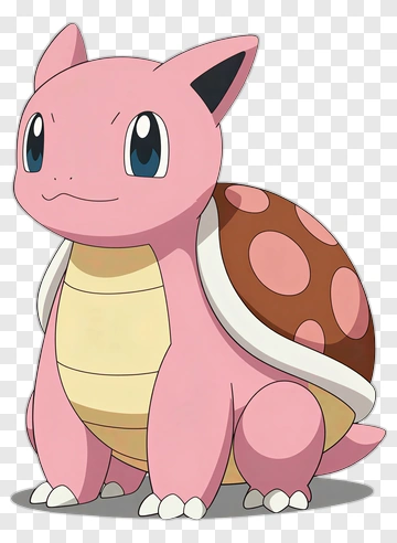 Cartoon Pink Turtle Character PNG