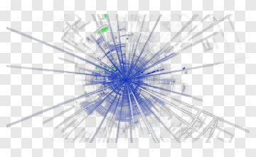 Abstract Blue Network Visualization PNG