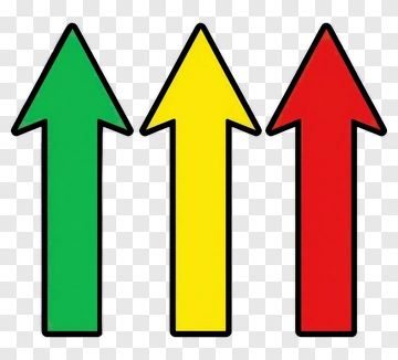 Colorful Upward Arrows PNG