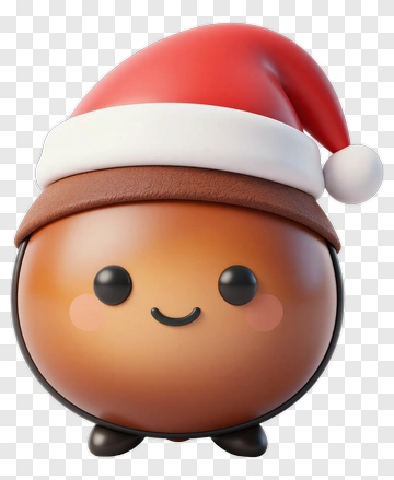 Cartoon Character Wearing A Santa Hat PNG