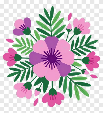 Colorful Floral Arrangement PNG