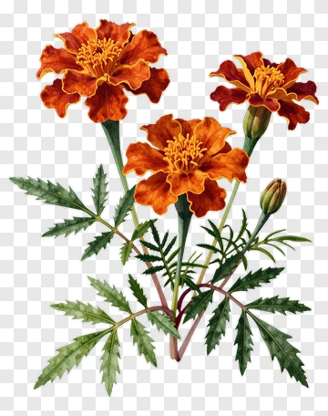 Marigold Flower Arrangement PNG
