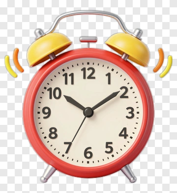 Alarm Clock With Ringing Bells PNG