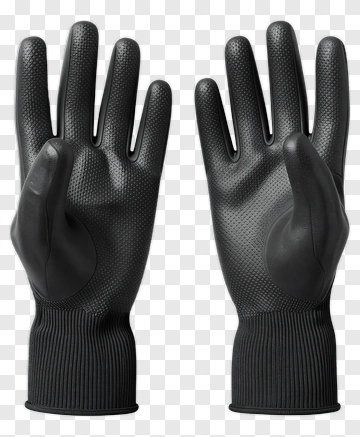 Black Rubber Gloves PNG