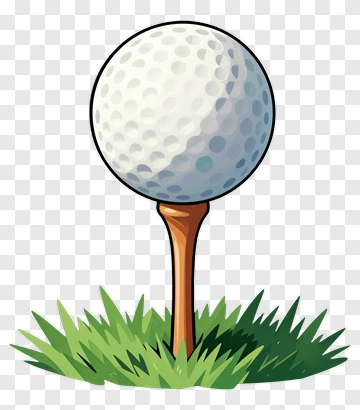Golf Ball On A Tee PNG