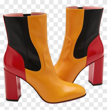 Colorful High Heeled Ankle Boots PNG