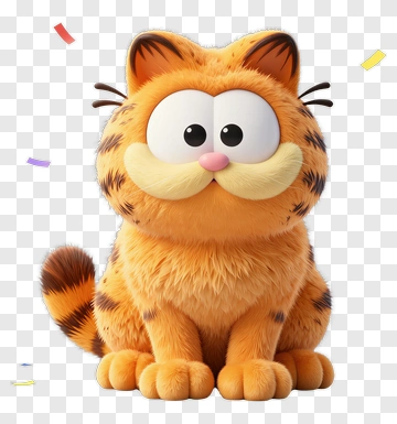 Cartoon Cat With A Happy Expression PNG