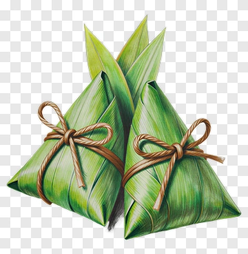 Green Rice Dumplings Wrapped In Leaves PNG