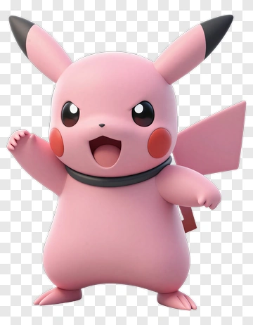 Pink Pikachu Character PNG